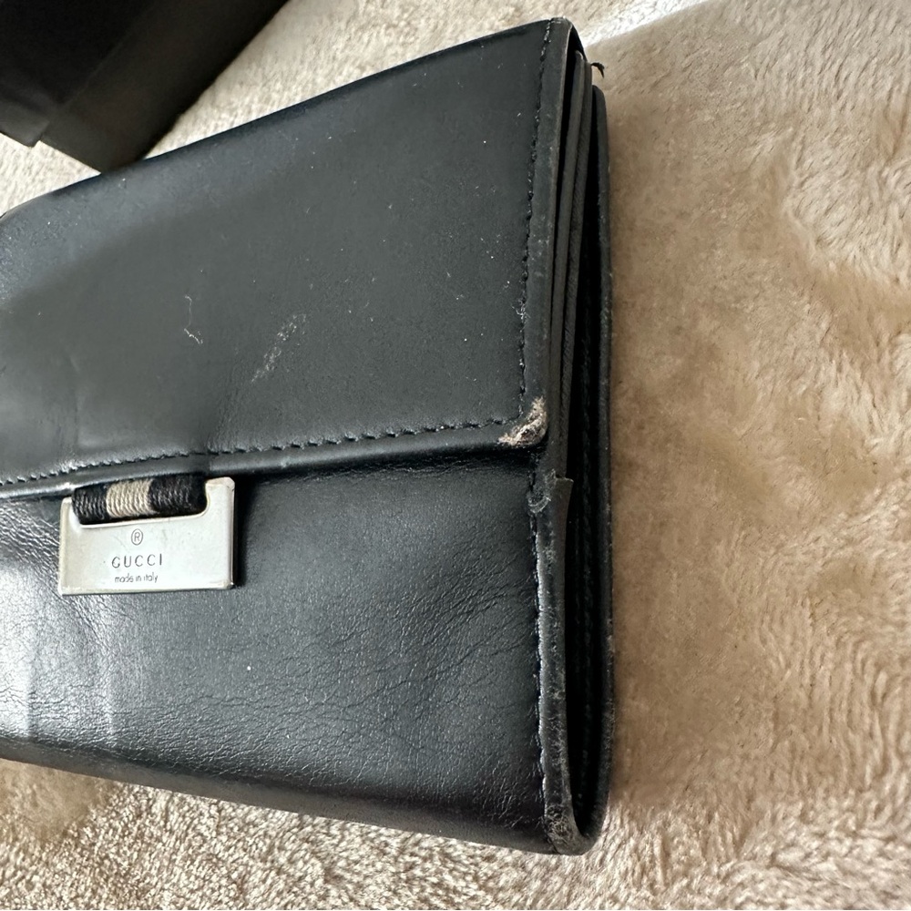 Authentic Men's Gucci Bi-Fold Depero Black Wallet. Used condition. - Picture 10 of 11